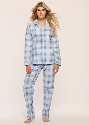 Ensemble pyjama à carreaux en flanelle