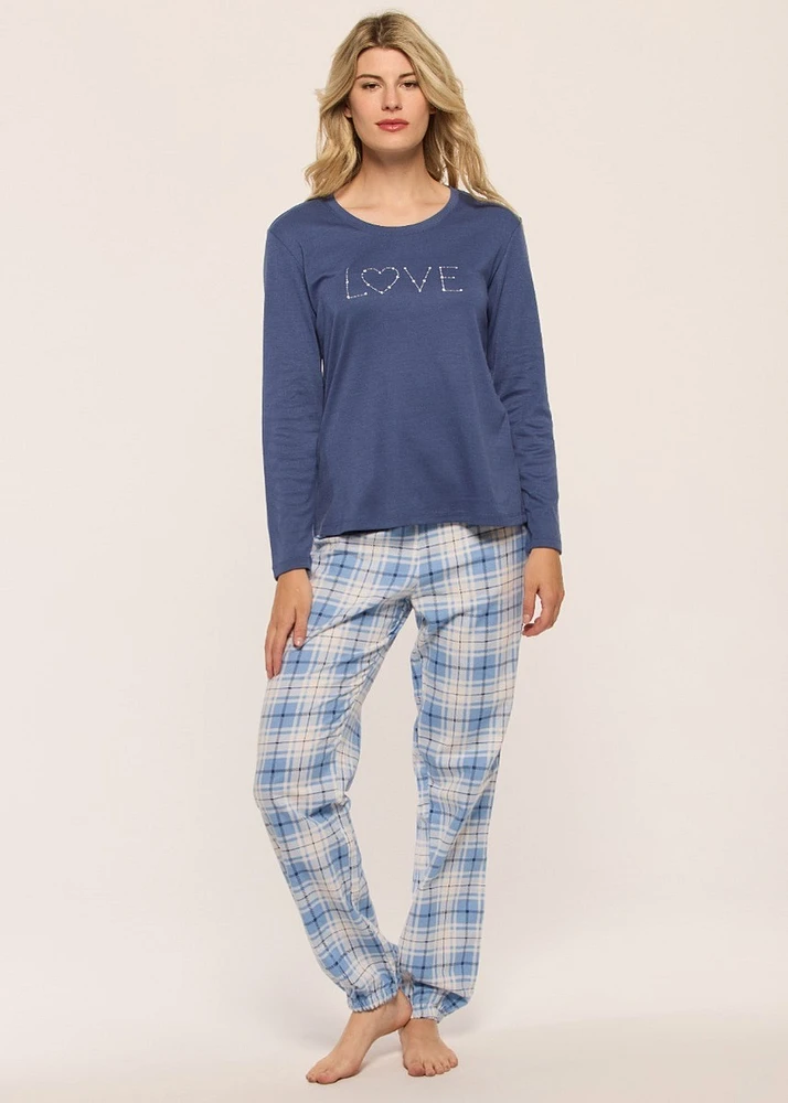 Ensemble pyjama avec carreaux en flanelle