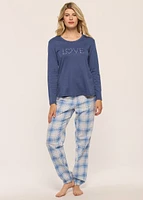 Ensemble pyjama avec carreaux en flanelle