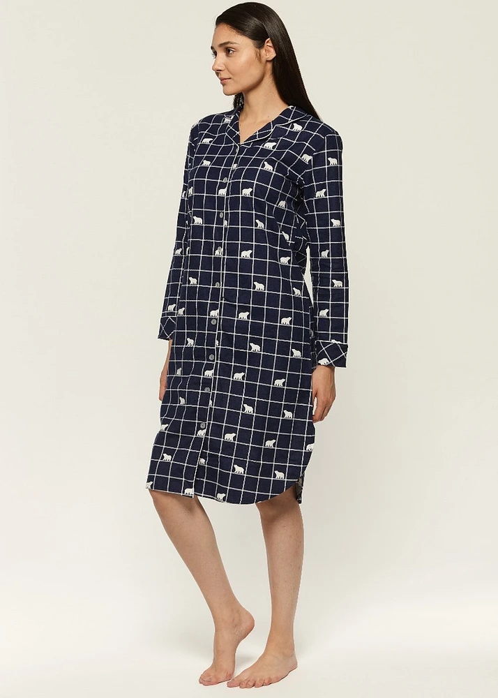 Chemises de nuit avec ours polaires en flanelle