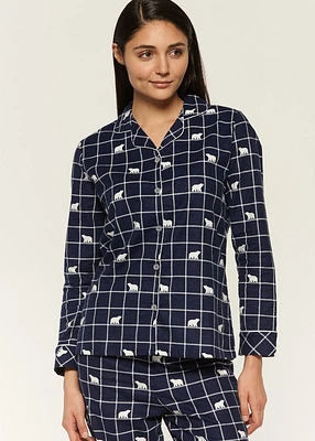 Ensemble pyjama avec ours polaires en flanelle