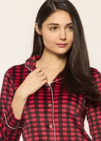 Ensemble pyjama avec carreaux Crystal Velvet