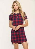 Short Plaid Nightgown