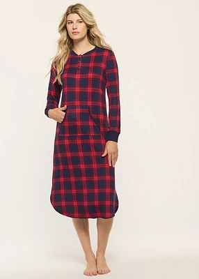 Long Plaid Nightgown