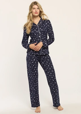 Pyjama Set with Christmas Trees