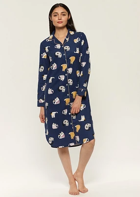Nuisette avec chats en flanelle