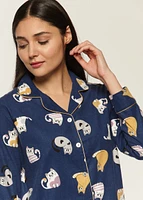 Nuisette avec chats en flanelle