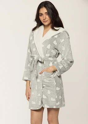 Cosy Short Robe with cats