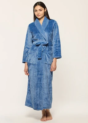 Robe de chambre longue en peluche