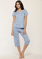 Ensemble pyjama avec fleurs