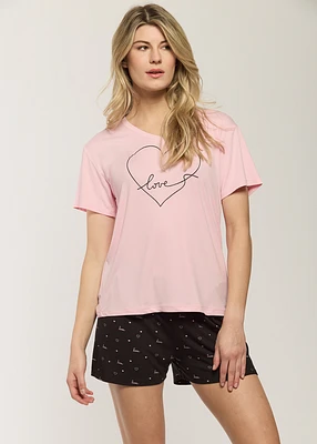 Pyjama Set with hearts Valentines Day