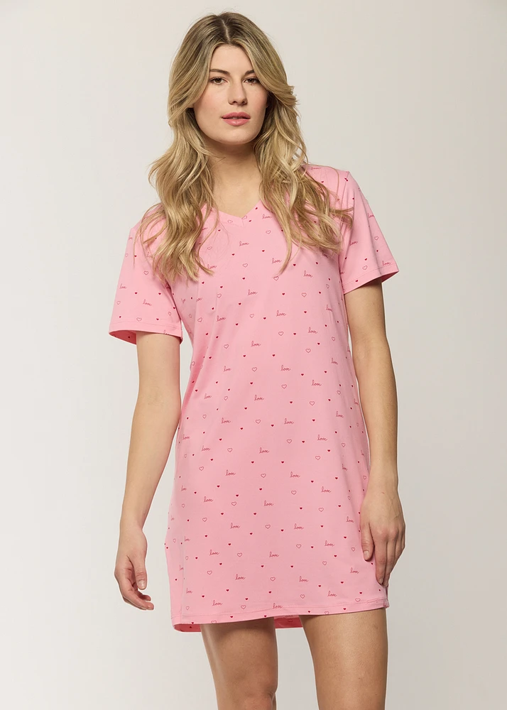 Short Nightgown with hearst Valentine's Day