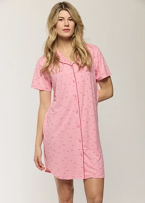 Short Nightgown with hearts Valentine's Day