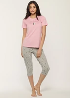 Ensemble pyjama court avec chats