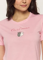 Ensemble pyjama court avec chats