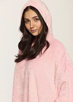 Robe détente en peluche avec coeurs