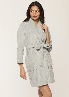 Short Robe Embossed with Heart