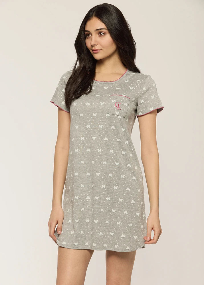 Short Nightgown with butterfly