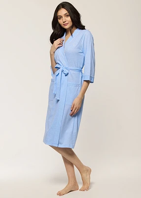 Long robe with stripes