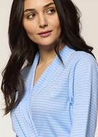 Robe de chambre courte avec rayures