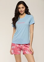 Ensemble avec short Hawaii
