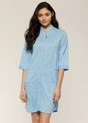 Robe de chambre avec fermeture à petits pois