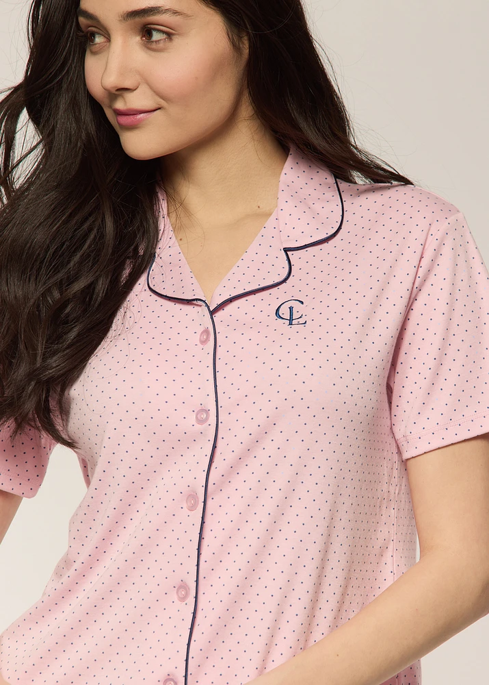 Polka Dot Pyjama Set Céleste