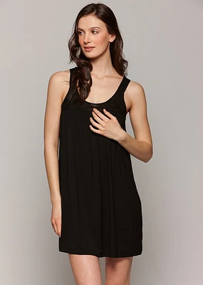 Tank Gown with Mesh Insert