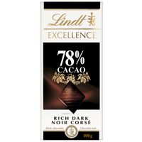 Lindt EXCELLENCE 78% Cacao Dark Chocolate Bar, 100g