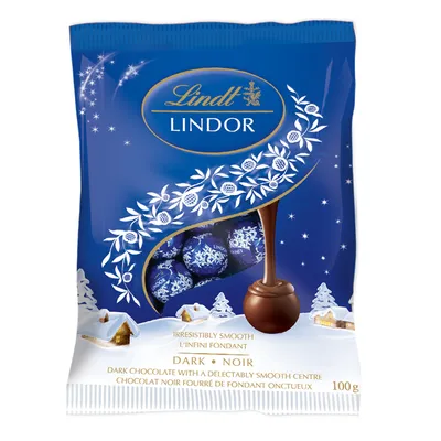 Lindt LINDOR Mini Dark Chocolate Balls Bag, 100g