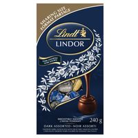Lindt LINDOR Assorted Dark Chocolate Truffles Bag, 240g