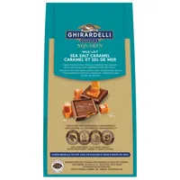 GHIRARDELLI Sea Salt and Caramel Milk Chocolate Squares Bag, 151g