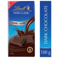 Lindt SWISS CLASSIC Dark Chocolate Bar, 100g