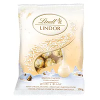 Lindt LINDOR Mini White Chocolate Balls Bag, 100g