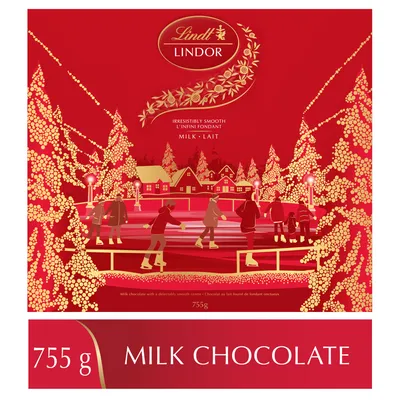 Lindt LINDOR Assorted Milk Chocolate Celebration Box, 755g