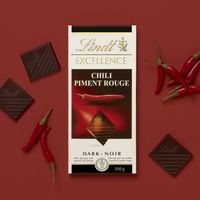 Lindt EXCELLENCE Chili Dark Chocolate Bar, 100g