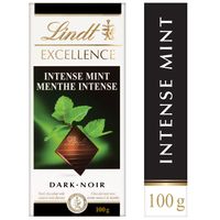Lindt EXCELLENCE Intense Mint Dark Chocolate Bar, 100g
