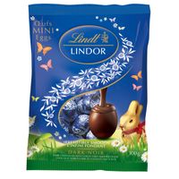 Lindt LINDOR Dark Chocolate Mini Eggs Bag, 100g