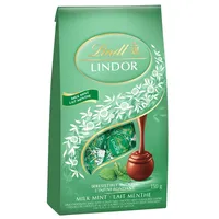 Lindt LINDOR Mint Milk Chocolate Truffles Bag, 150g