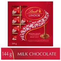 Lindt LINDOR Milk Chocolate Squares, 144-Gram Gift Box