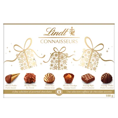 Lindt CONNAISSEURS Winterland Assorted Chocolate Gift Box, 180 Grams