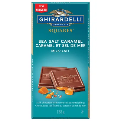 GHIRARDELLI Milk Chocolate Caramel Sea Salt Bar, 138g