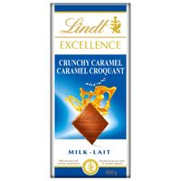 Lindt EXCELLENCE Crunchy Caramel Milk Chocolate Bar, 100g