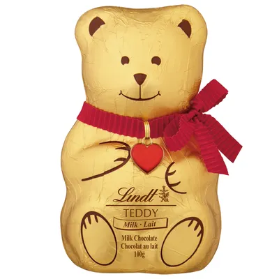 Lindt TEDDY Milk Chocolate Teddy Bear, 100g