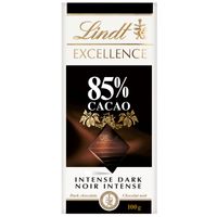 Lindt EXCELLENCE 85% Cacao Dark Chocolate Bar, 100g