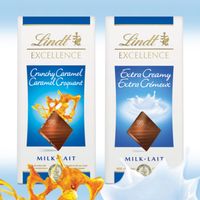 Lindt EXCELLENCE Crunchy Caramel Milk Chocolate Bar, 100g