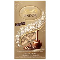 Lindt LINDOR Fudge Swirl Chocolate Truffles Bag, 150g