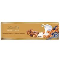 Lindt SWISS CLASSIC Gold Raisin Hazelnut Milk Chocolate Bar, 300g