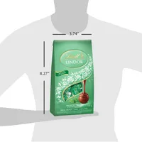 Lindt LINDOR Mint Milk Chocolate Truffles Bag, 150g