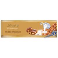 Lindt SWISS CLASSIC Gold Hazelnut Milk Chocolate Bar, 300g